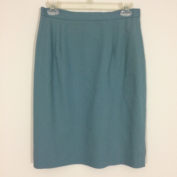 Lord & Taylor Dresses & Skirts - Lord & Taylor Womens Sz 8 Teal Pencil Midi Skirt